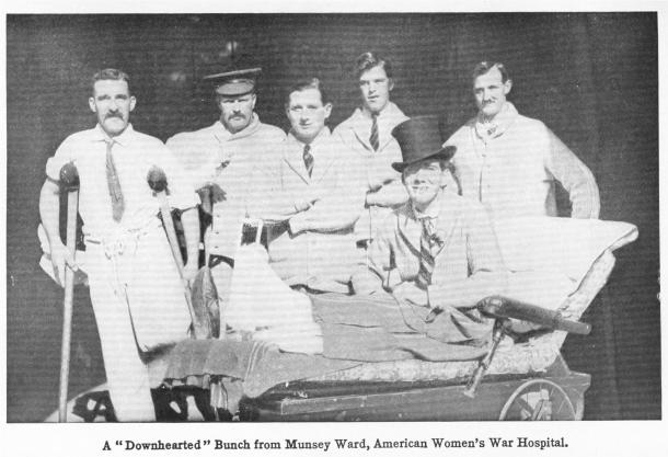 {Photo: A &acirc;&euro;&oelig;Downhearted&acirc;&euro; Bunch from Munsey Ward, American Women's War Hospital.}